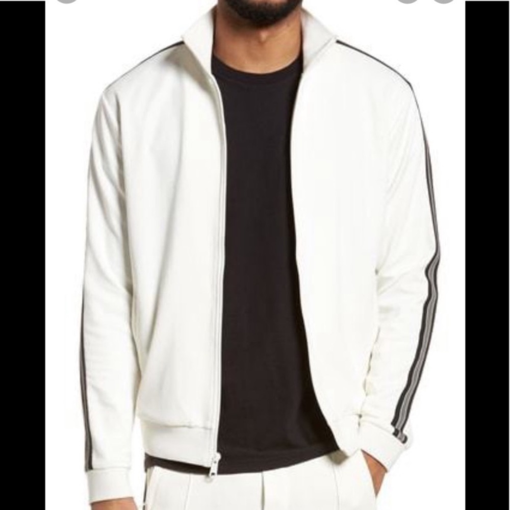 Vince casual style striped track jacket with front zipper - Picture 2 of 4